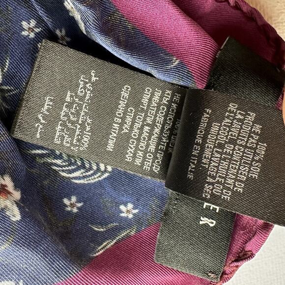 ted baker floral silk pocket square handkerchief - Picture 10 of 11